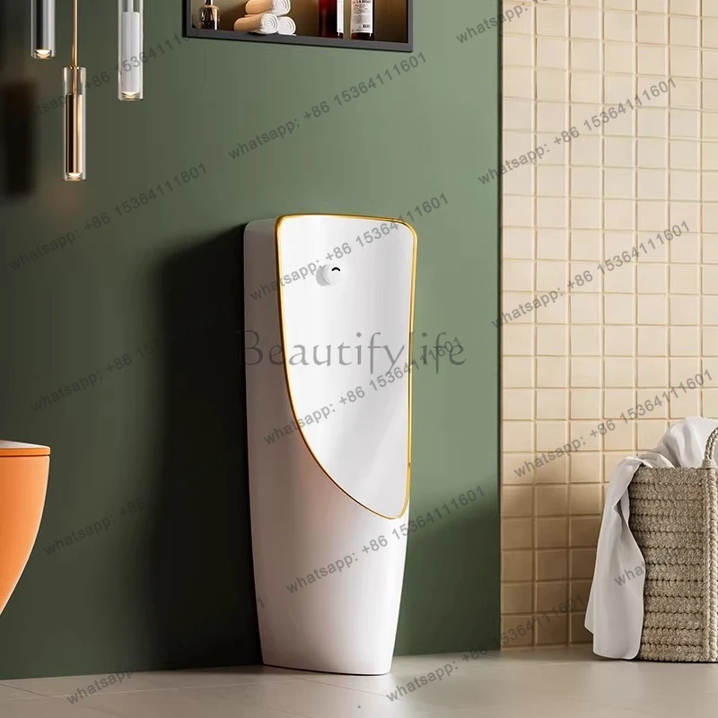 Intelligent floor urinal ceramic integrated induction men's automatic flushing urinal