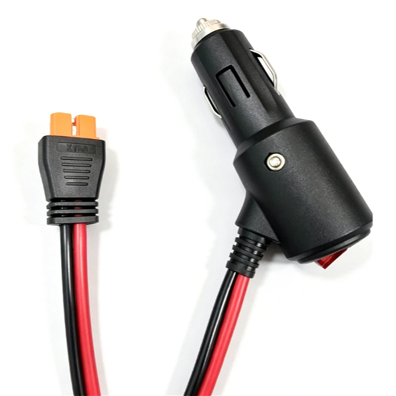 12AWG Vehicle Cigarette Lighter to XT60i/XT60 Cable12-24V Energy Storage Power Cord with LED Indicator & On-Off Switch