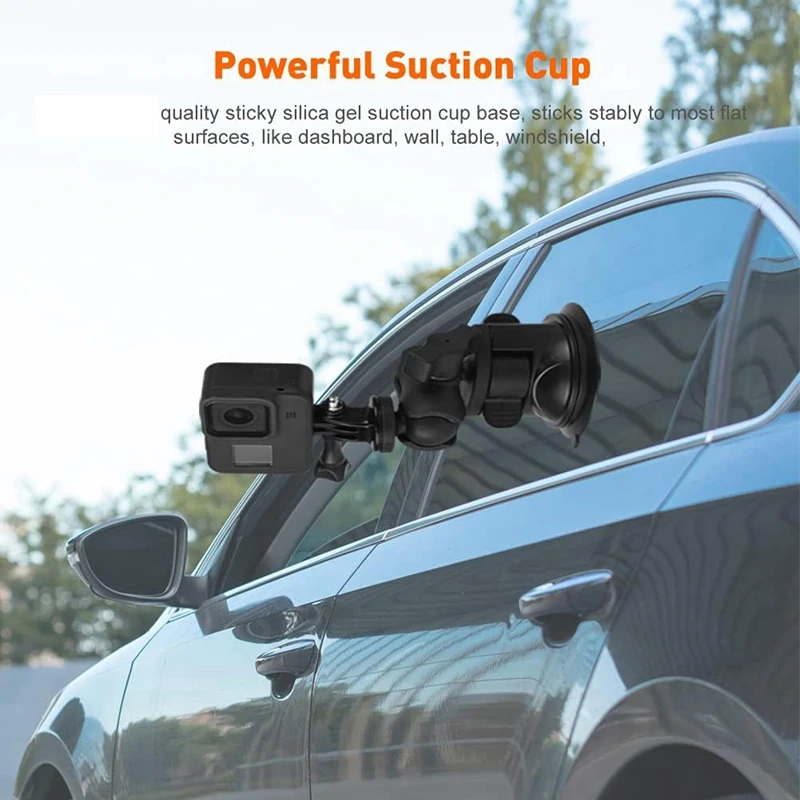 Vehicle Mount For Sports Camera Car Windshield Suction Cup Mount Compatible For Gopro Action Camera Accessories