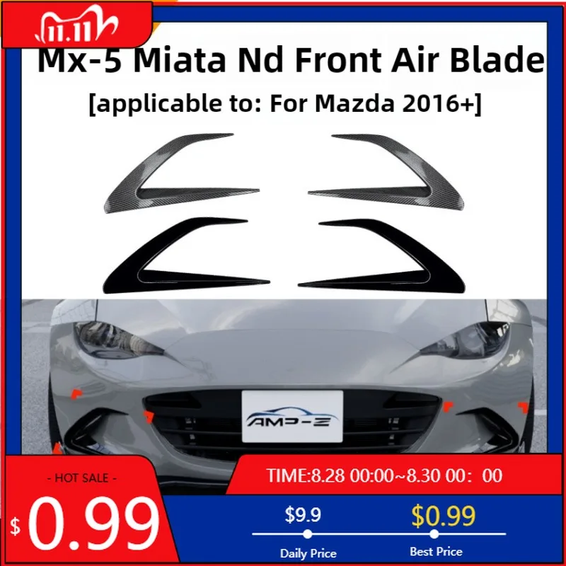 

Hot Ornaments Car Accessories For Mazda MX-5 Miata ND 2016+ Front Air Knife Grille Car Sticker Modification Parts Interior Stick