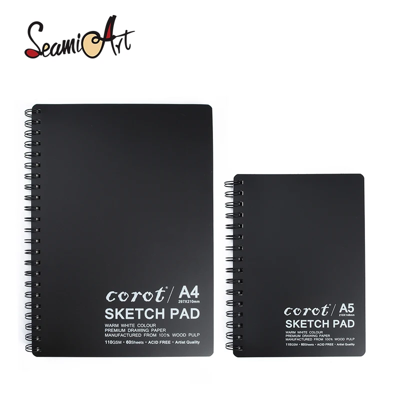 SeamiArt A4/A5 Sketchbook Notebook for Drawing Painting Graffiti Hard Cover Sketch Diary Book Office School Supplies