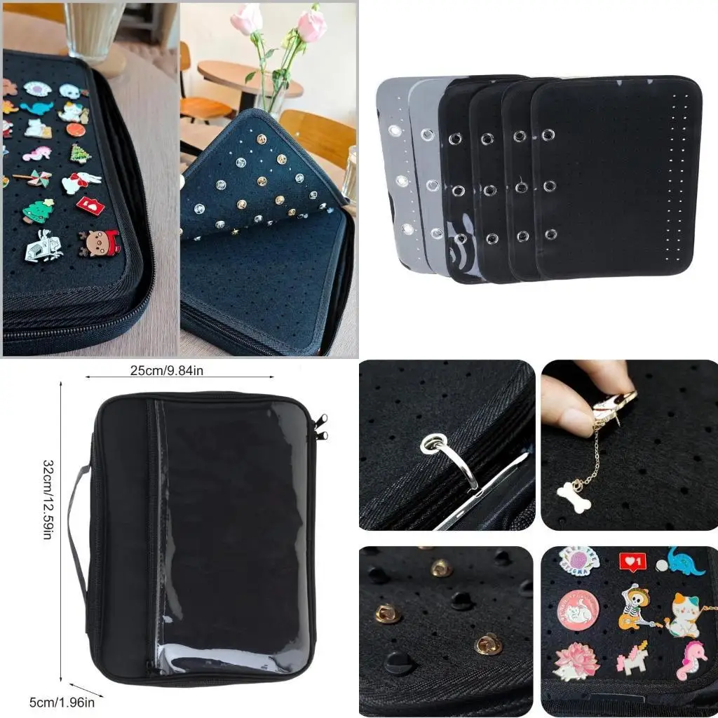 

Эмалированные булавки, коробка для дисплея, портативный 6-страничный держатель для бейджей, чехол для хранения коллекционеров