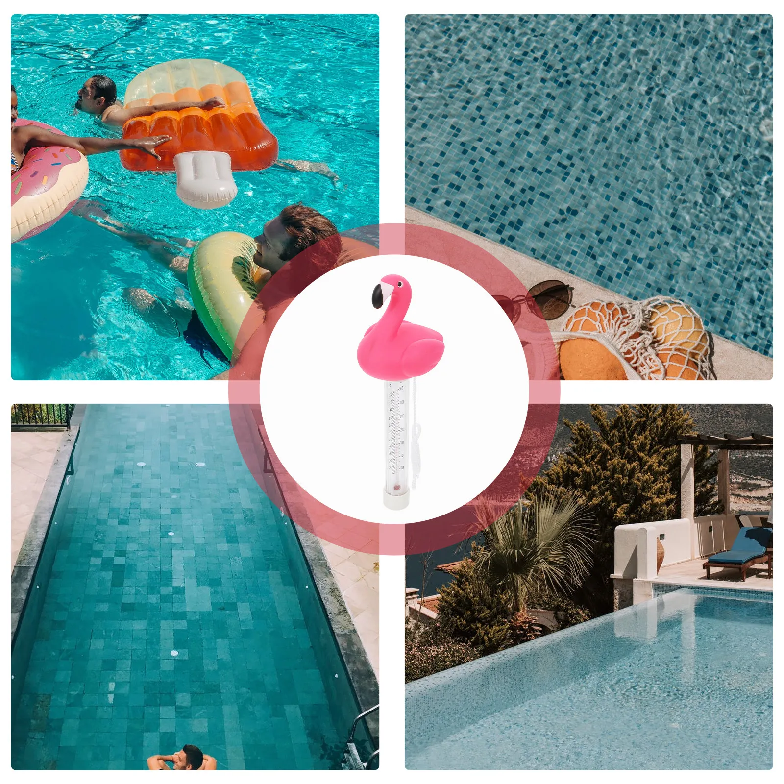 

1 шт. Термометр для воды в виде милого фламинго, плавающий термометр для бассейна, точный измеритель температуры в градусах Фаренгейта и Цельсия, украшение для бассейна, развлечение для детей