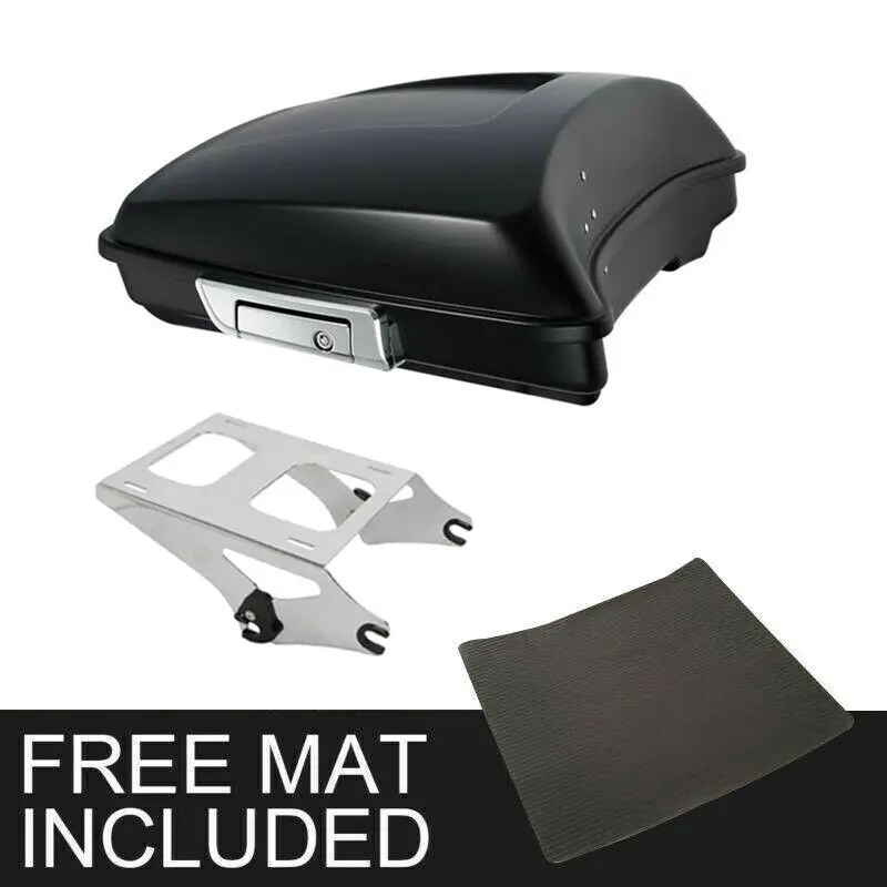 Motorcycle Matte Black Razor Pack Trunk Mount Rack For Harley Tour Pak Street Glide 2014-2023