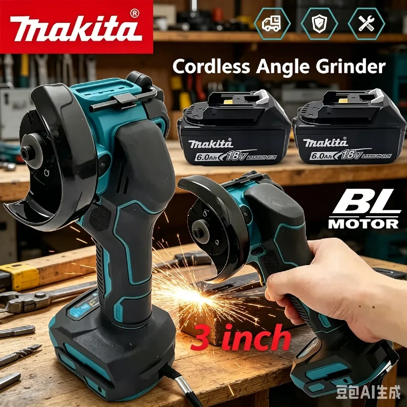 マキタ高性能マキタコードレスアングルグラインダー3インチ18v電動カットオフソー多用途産業用家庭用カッター