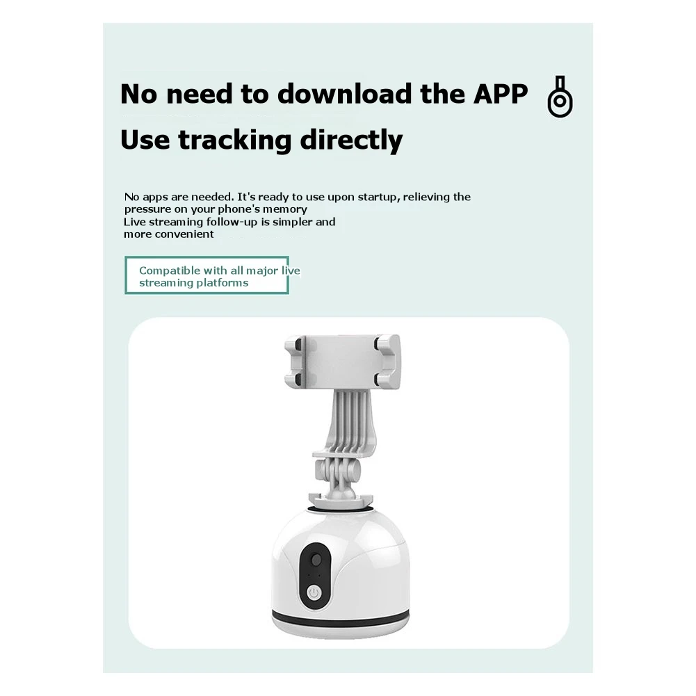 Intelligent Handheld Gimbal Stabilizer Smartphone 360° Rotation Auto Face Tracking Gimbal Tripod for Live Photograp