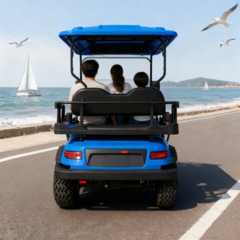 عربة جولف كهربائية 4x4 بإطار من الألومنيوم، معتمدة من CE، طاقة عالية، وسرعة عالية تصل إلى 63 كم/ساعة.