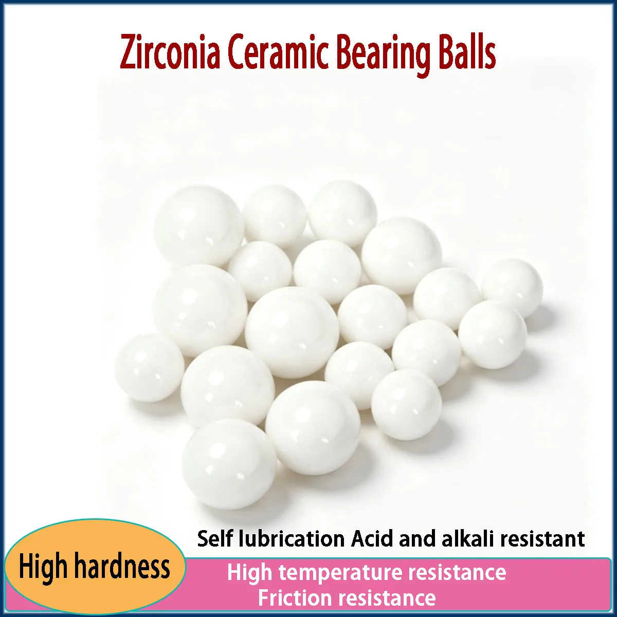 Ultra High Precision Zirconia Ceramic Bearing Balls Solid Ceramic Beads 1.588mm 2.381mm 3.175mm 3.969mm -25.4mm Hardware Parts