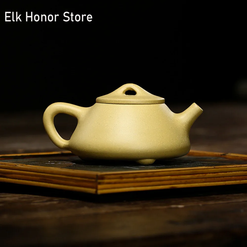 150ml Chinese Yixing Purple Clay Teapot Handmade Teapot Beauty Stone Spoon Kettle Raw Ore Teaware Customized Gifts Authentic