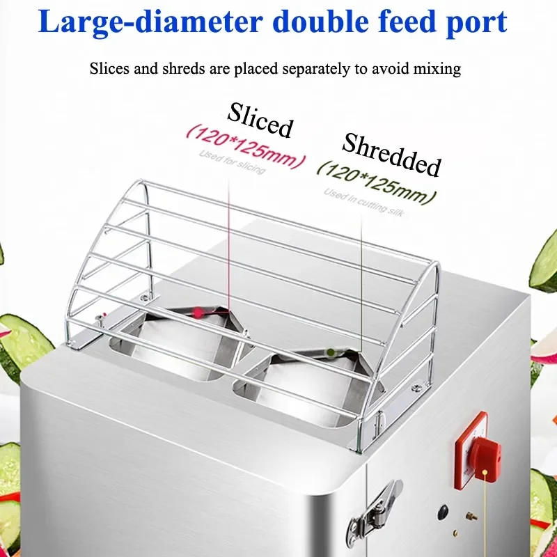 Máquina cortadora de vegetais de alta qualidade, comercial, picador de alimentos, máquina elétrica de corte de alimentos