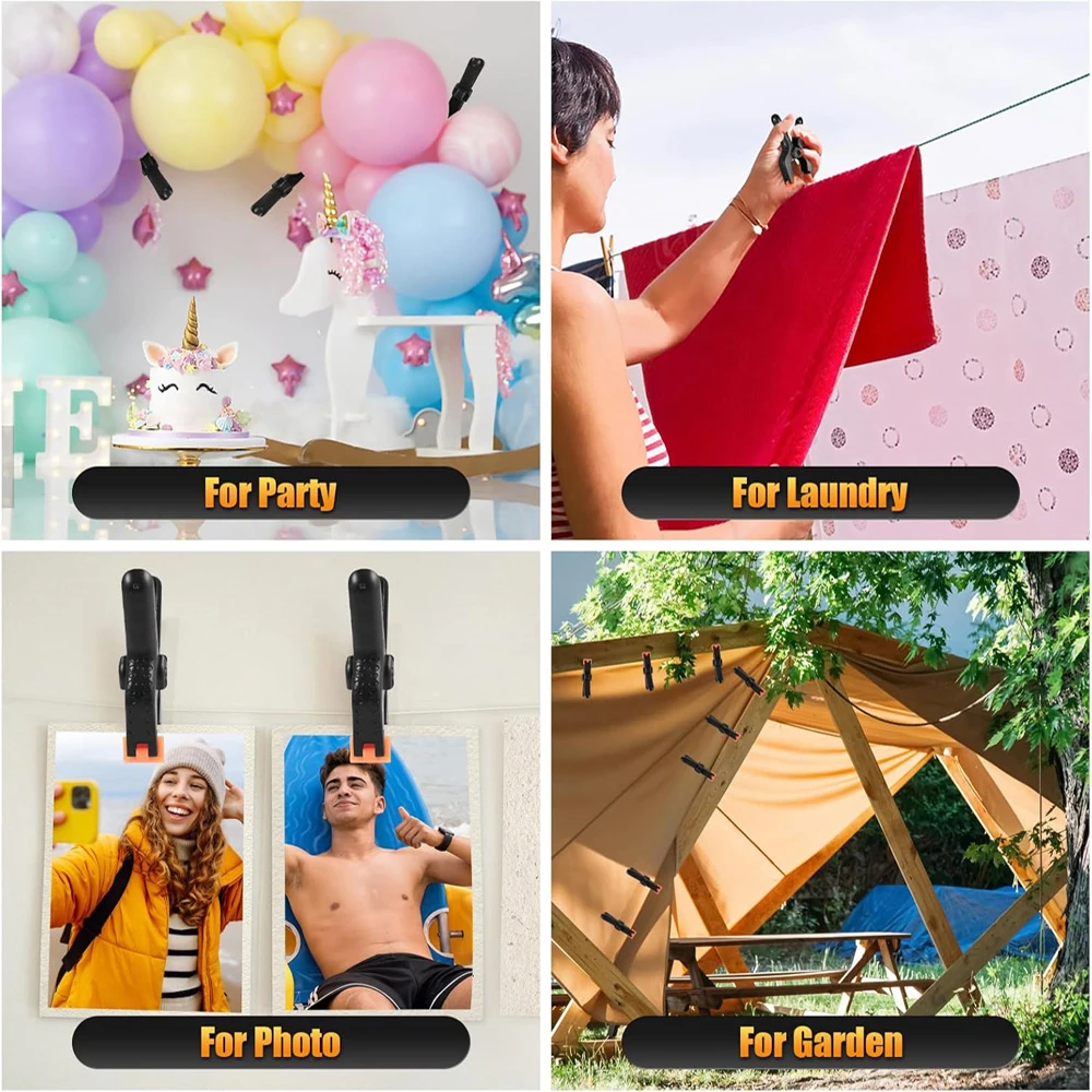 Heavy Duty Clips for Balloon Arch, Woodworking Clamps - 6pcs 3.5" Spring Clamps Plastic Backdrop Clips Photography Carpenter view 6