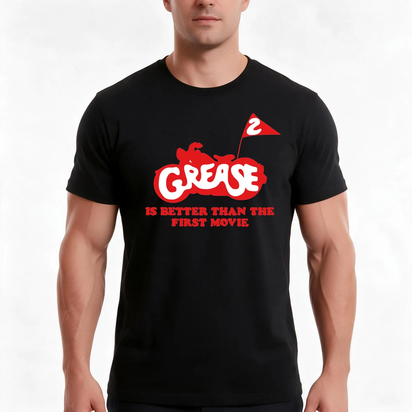 Grease 2 T-Shirt, Summer Casual Cotton Tee, Oversized Streetwear Tops, Vintage Graphic Print, Loose Fit Short Sleeve
