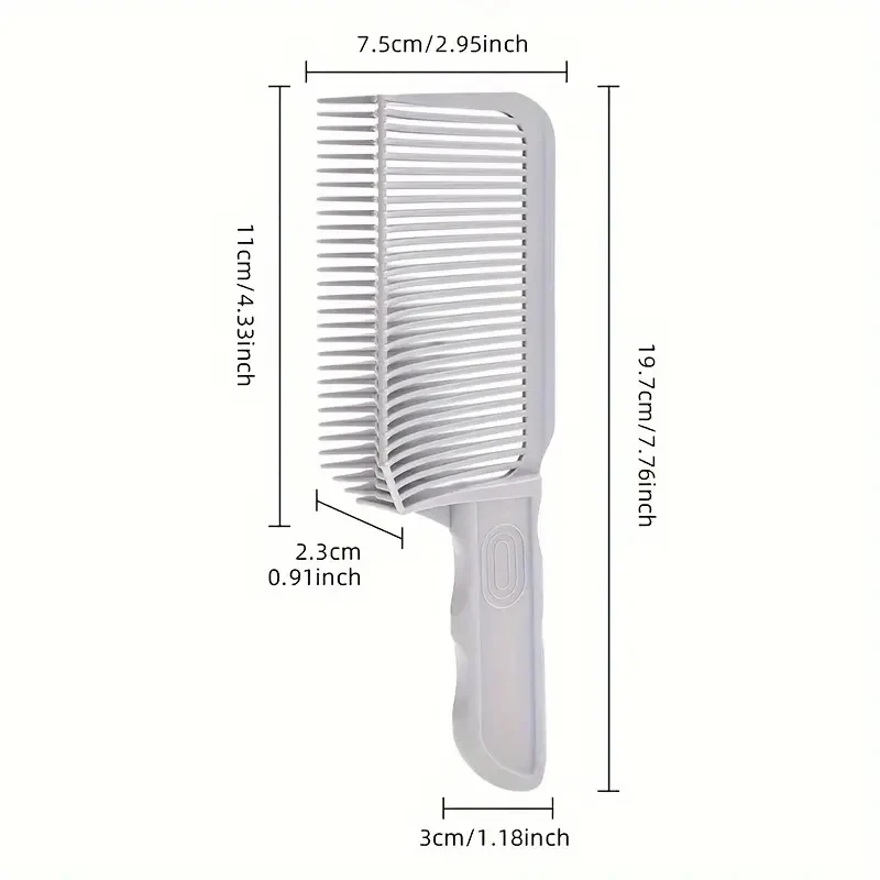 Fading Comb Professional Barber Clipper Blending Flat Top Hair Cutting Comb For Men Heat Resistant Fade Brush Salon Styling Tool