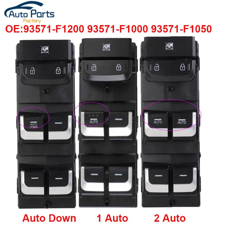 Interruptor de elevalunas eléctrico delantero izquierdo para Kia Sportage 2017-2022 93571-F1200 93571-F1000 93571-F1050 93571F1200 93571F1000 93571F1050