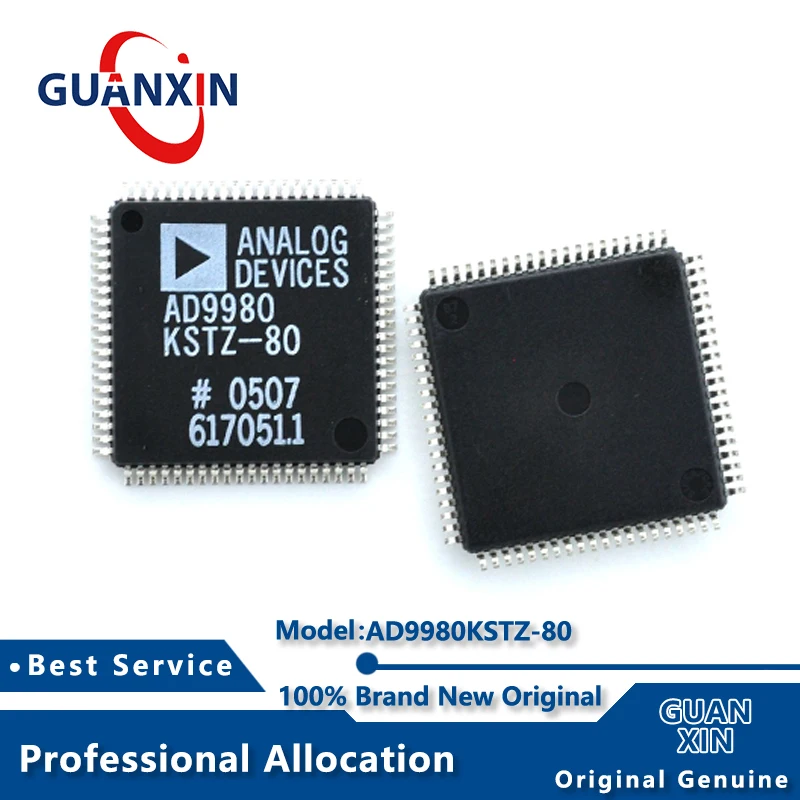 100% New  Marking AD9980KSTZ-80 LQFP-80 AD9980