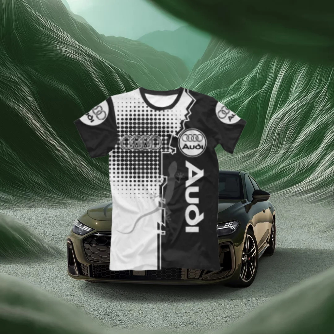 

2025 New Racing Motorcycle Riding Top Breathable Outdoor Sports Audi Summer Men's Casual Sports Street Short Sleeved T-Shirt