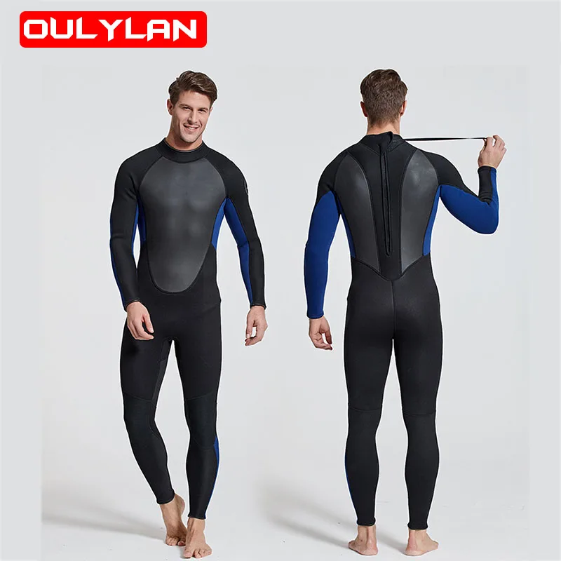 

New One Piece Diving Suit 3MM Neoprene Men Wetsuit for Snorkeling Scuba Diving Swimming Kayaking KiteSurfing Full Wet Suit