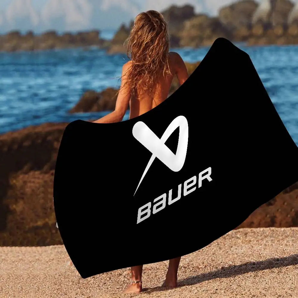 Toalha de praia estampada de microfibra B-Bauer Hockey, para escalada, ioga, praia, natação, corrida, toalha macia e absorvente