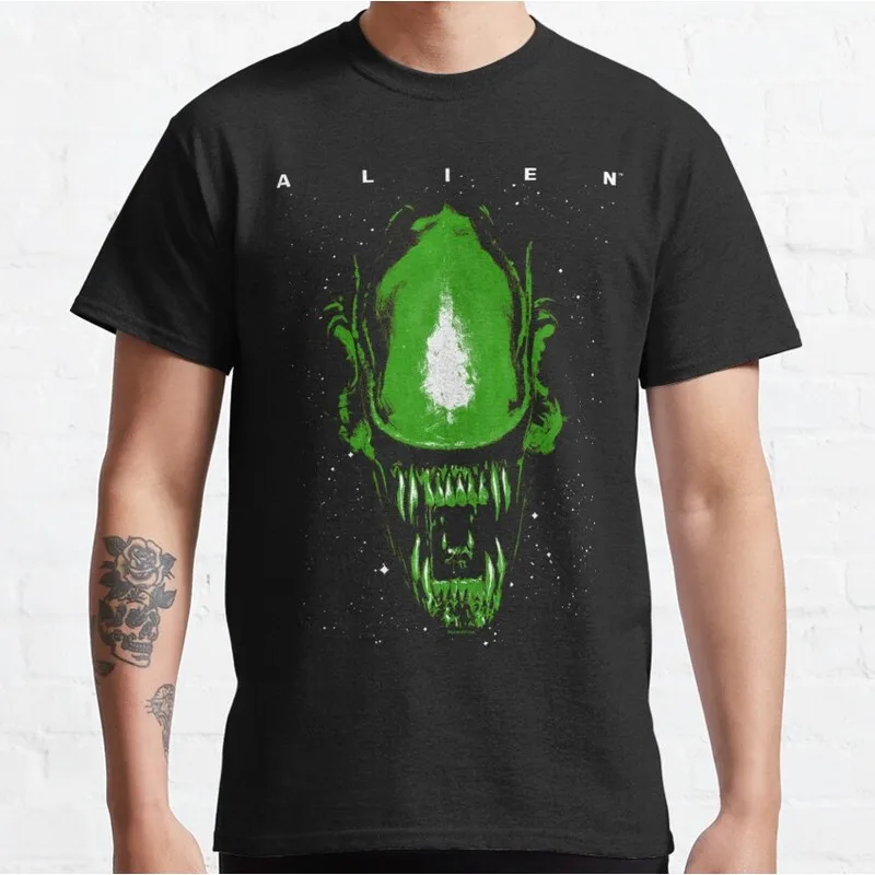 ALIEN SPACE ALIENS Movie Graphic T‑Shirt Vintage Sci‑Fi Horror Xenomorph Print Tee Unisex Short Sleeve Casual Streetwear S-6XL