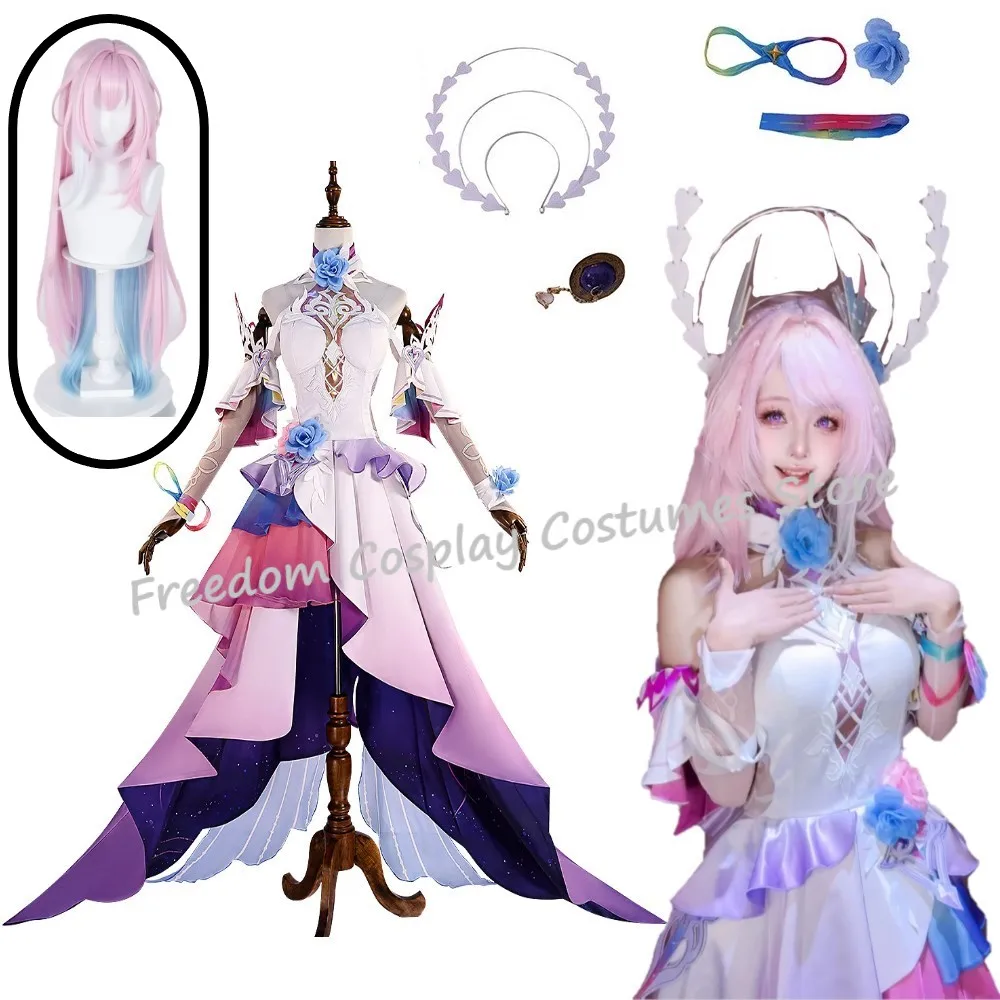Spiel Honkai Star Rail Honkai Impact 3rd Cyrene Cosplay Kostüm Perücke Outfit NEUER Stil Cyrene Kleid Weihnachten Halloween Party Anzug