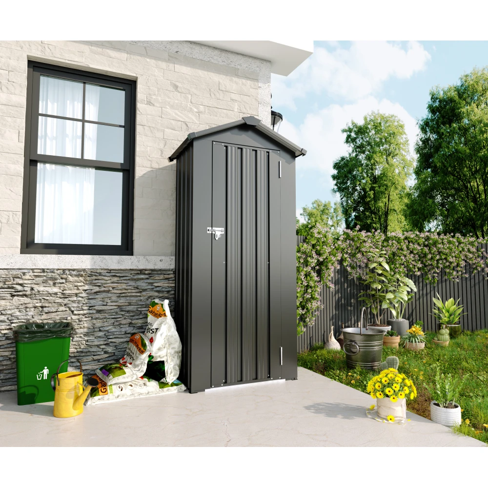 

High Quality Iron Storage Shed Waterproof Design Outdoor Storage Robust Sheet For Camping Garden Construction Site Home Use