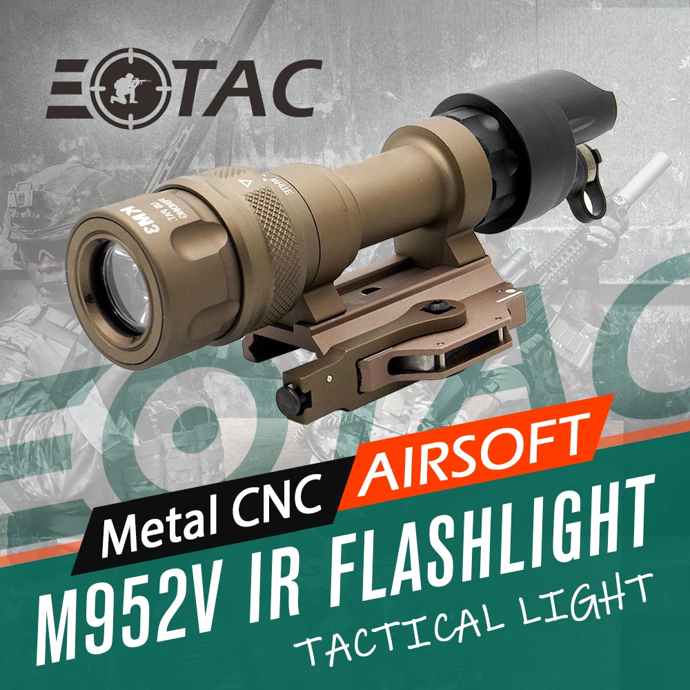 Tactical WeaponLight Infrared IR Output Dual Output M952V IR FlashLight White LED Scout Light 500 Lumen Fit 20mm Picatinny rail