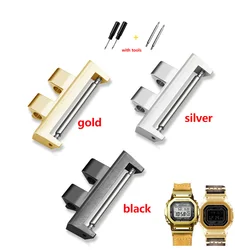 Adapter Refit watch band For GSHOCK GMW-B5000 Stainless Steel Connector Strap 21MM CASIO Accessories Black Silver Gold