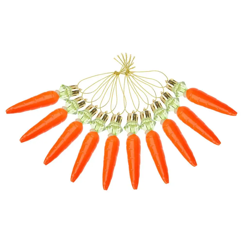 

10 Pcs Carrot Pendant of The Lid Easter Hanging Decoration Decorative Ornament Locket
