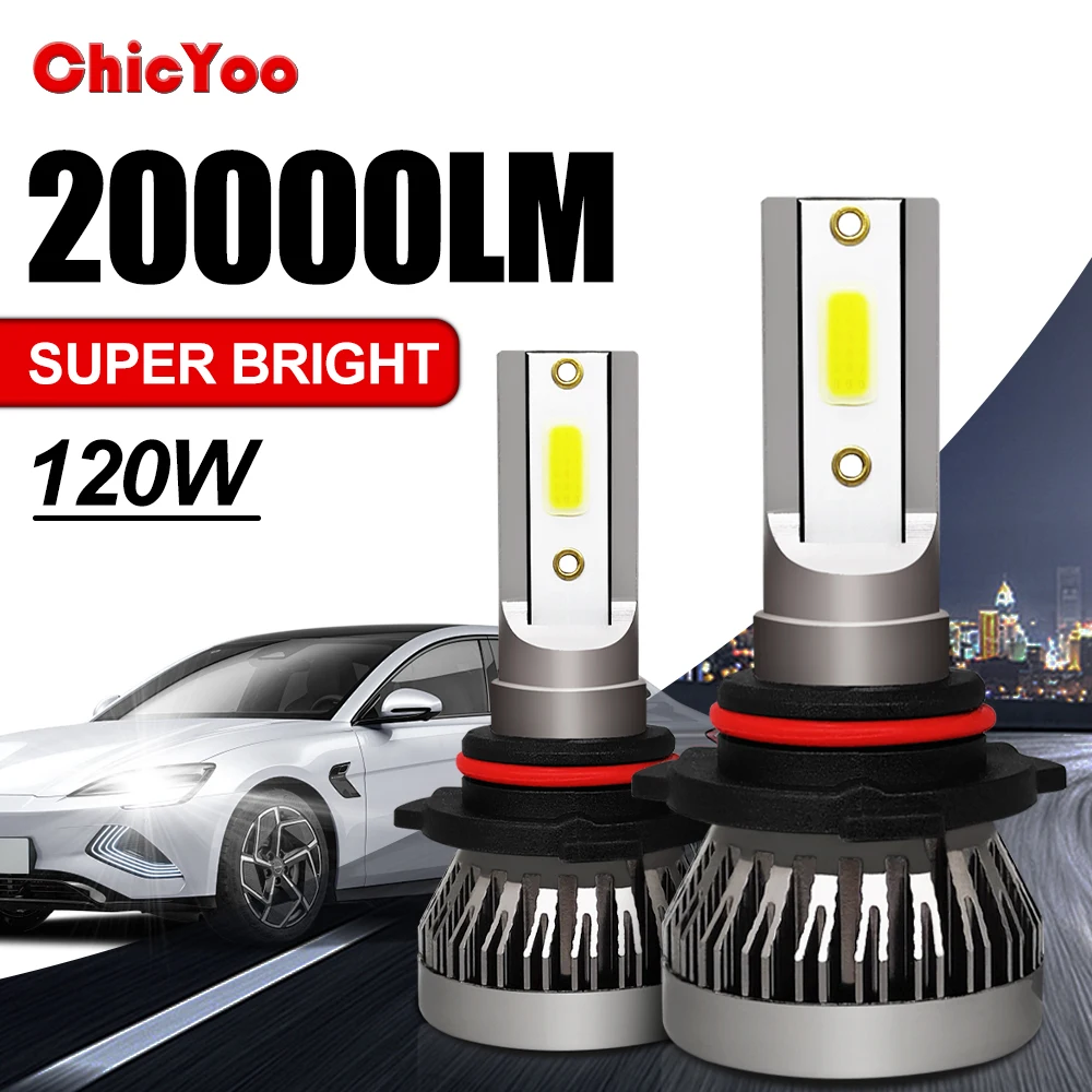 H7 Canbus LED Headlight Bulbs 20000LM CSP Chip LED Headlamps H4 H1 H11 9005 9006 HB3 HB4 120W 6000K Turbo Fog Lights 12V