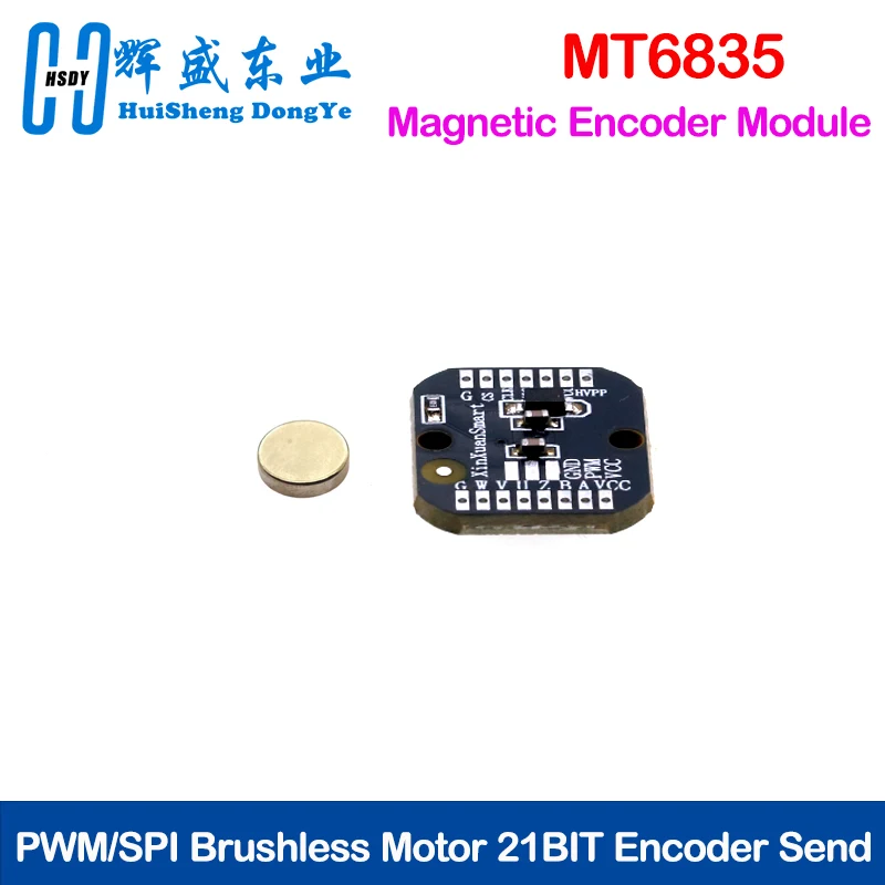 MT6835 21-Bit Magnetic Encoder Module for Brushless Motor – PWM/SPI Interface, Replacement for AS50 Series