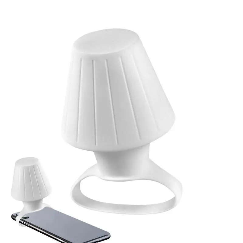 Lámpara de Flash creativa para teléfono móvil, lámpara de mesa con sombra, modelado de silicona, luz nocturna pequeña estirable, adecuada para una variedad de modelos