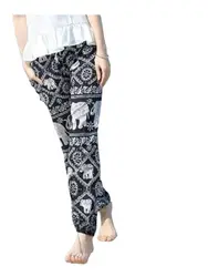 1pcs/lot  Elephant Pants Harem Summer Casual Boho Beach casual summer elastic waist mid waist elephant pants