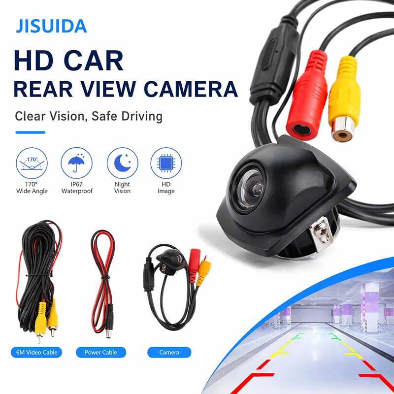 CVBS Rearview Camera Small Grass Hat Vehicle Backup Sensor System Green White Black Color