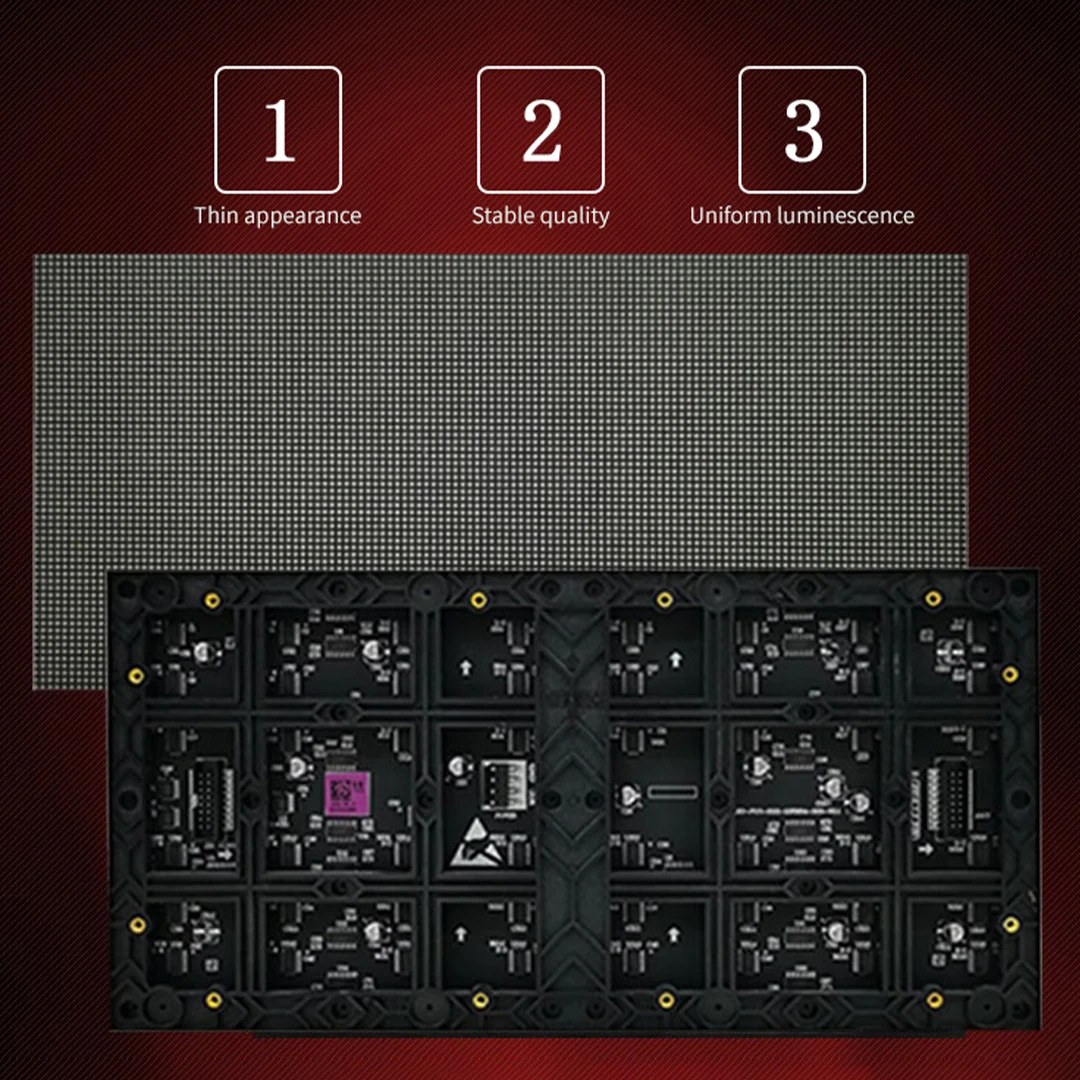 وحدة عرض LED داخلية كاملة الألوان P2.5، HUB75، 320 مم * 160 مم، 128 × 64 بكسل، لوحة LED RGB P2.5