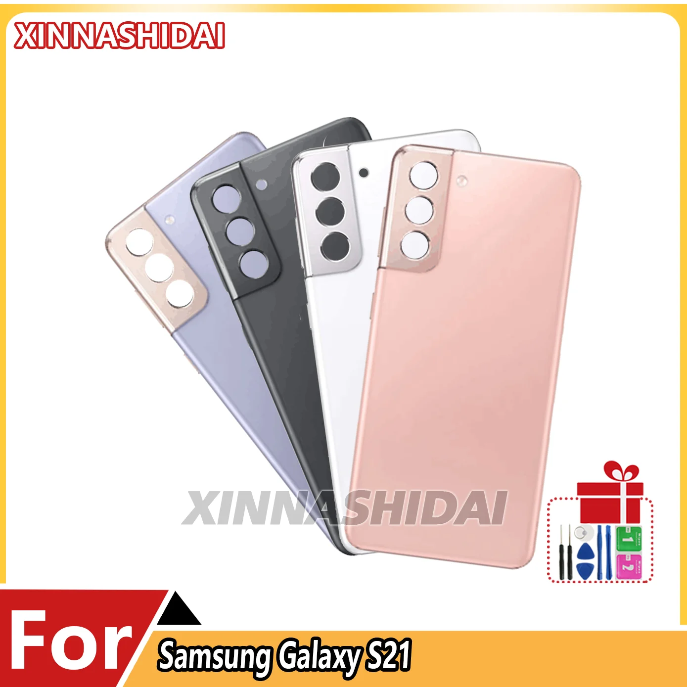 Nowa tylna pokrywa baterii do Samsung Galaxy S21 Tylna pokrywa baterii Obudowa tylnych drzwi Części zamienne