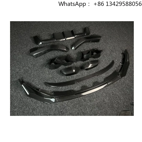 

Customized for BMW M3 M4 G80 G82 Carbon Fiber Front Lip Corner Dry Carbon Back Lip Surround Upgrade Appearance Kit