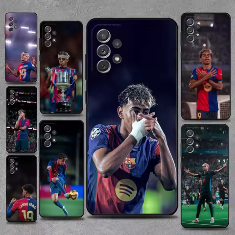 L-Lamine Yamal Phone Case For Samsung S25,S24,S21,S22,S23,S30,Ultra,S20,Plus,Fe,Lite,Note,10,9,5G Black Cover