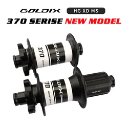 GOLDIX M370 28H MTB Bike Hub Sealed Bearing 6-Bolt Disc Brake J-Bend Ratchet 36T BOOST Bicycle Hub for Shimano HG/MS SRAM