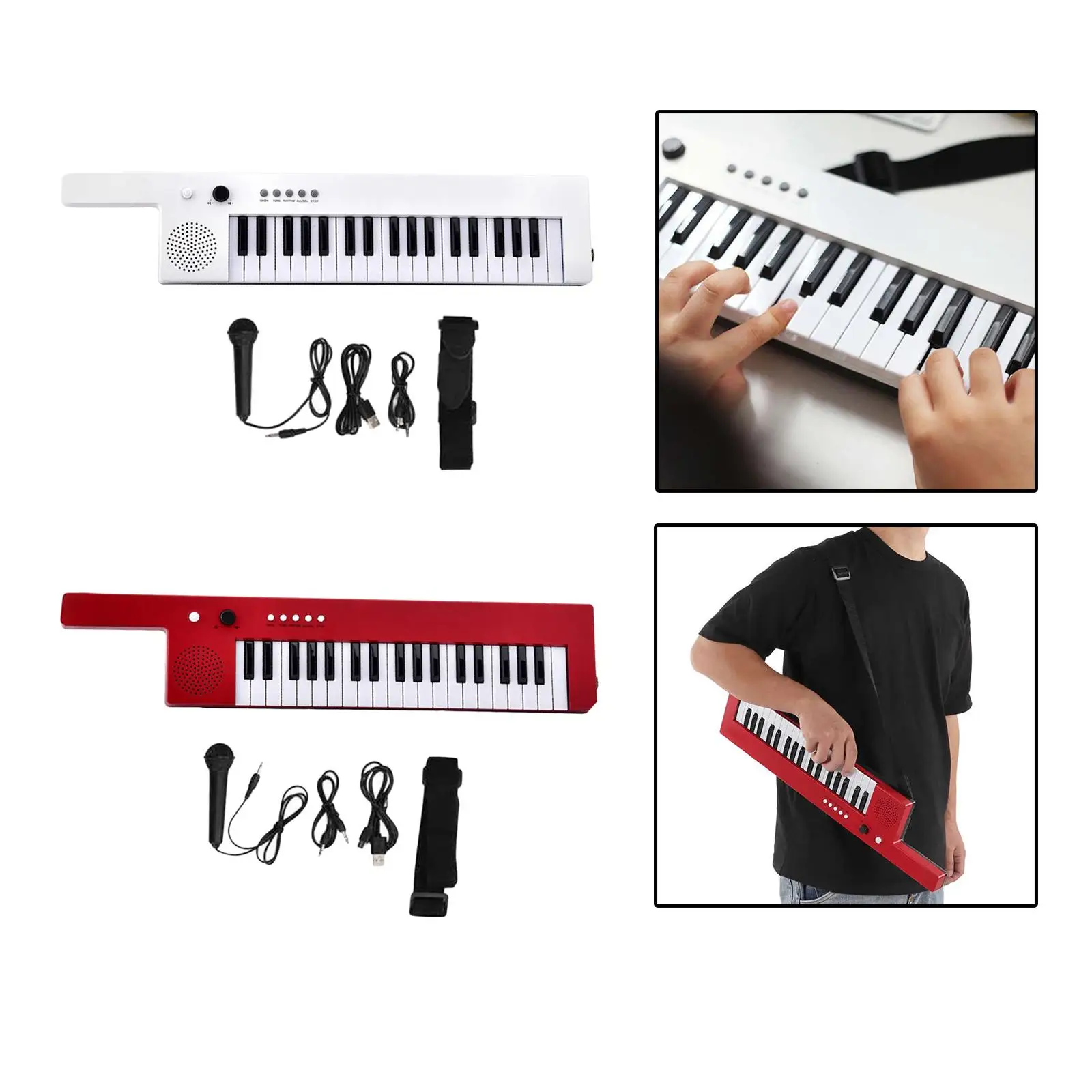 Teclado Piano Micrófono multifuncional portátil para regalos de fiesta en casa