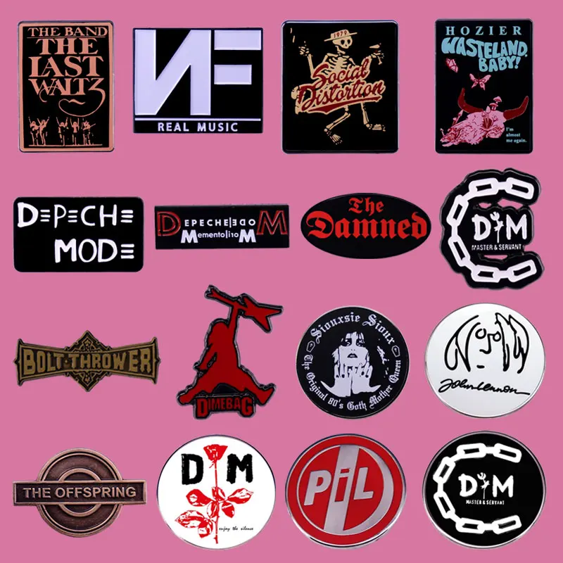 Letter Music Cartoon Brooch Rock Band Exquisite Decoration Button Badge Fancy Jewelry Decoration Pin Music Fan Gift Collection