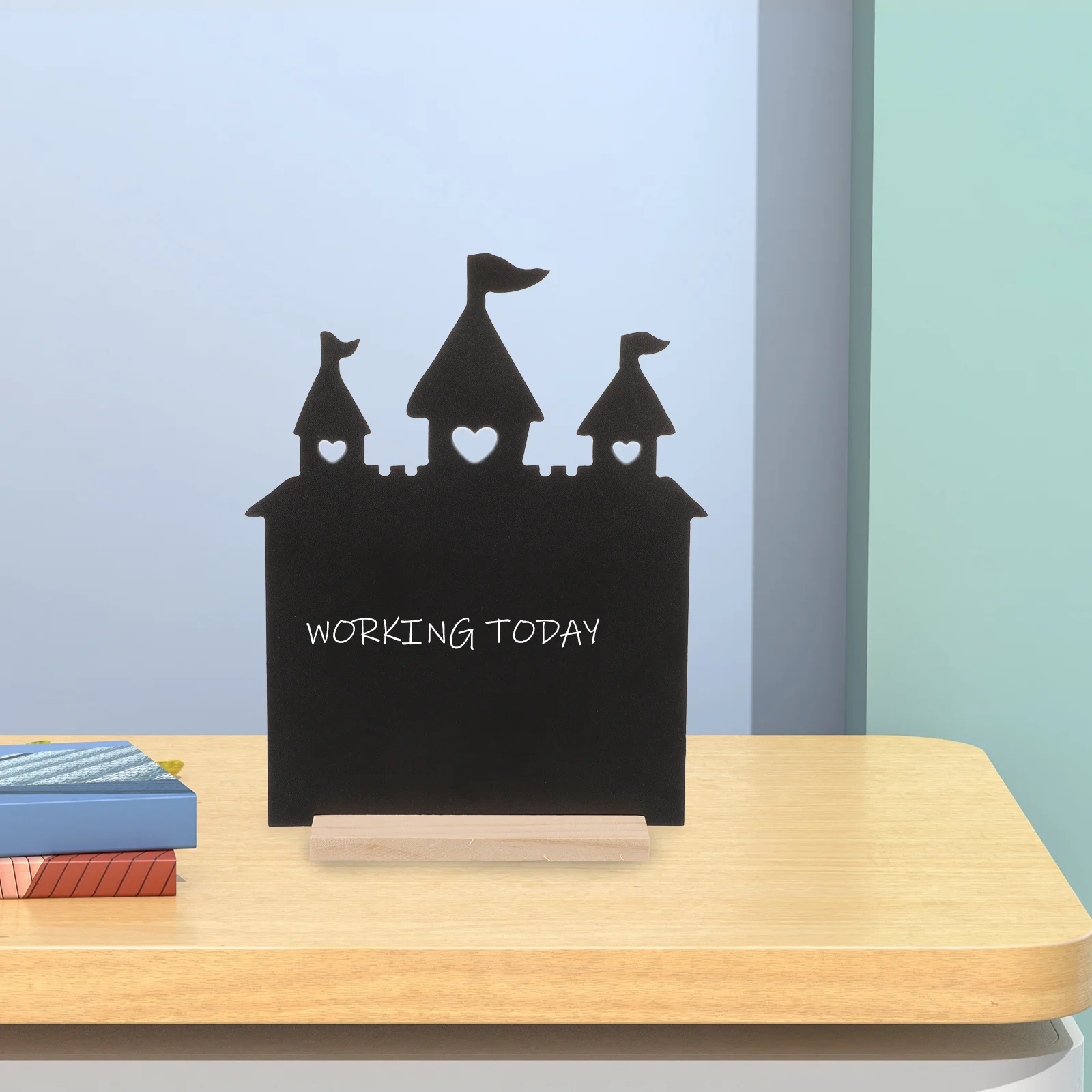 

Mini Chalkboard Sign Wooden Tabletop Chalk Board for Birthday Party Buffet Food Labeling Reusable Writing Surface Stylish