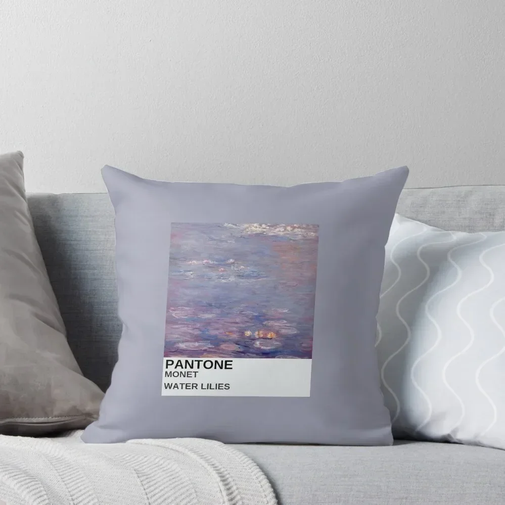 monet art aesthetic phone case purple painting Throw Pillow Custom Cushion Ornamental Pillow pillow