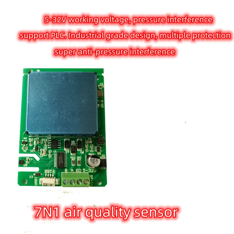 

7 in 1 DC5-32V MODBUS 485 output Air Sensor Module Gas Detector For CO2 TVOC PM2.5 PM10 Temperature Humidity Formaldehyde