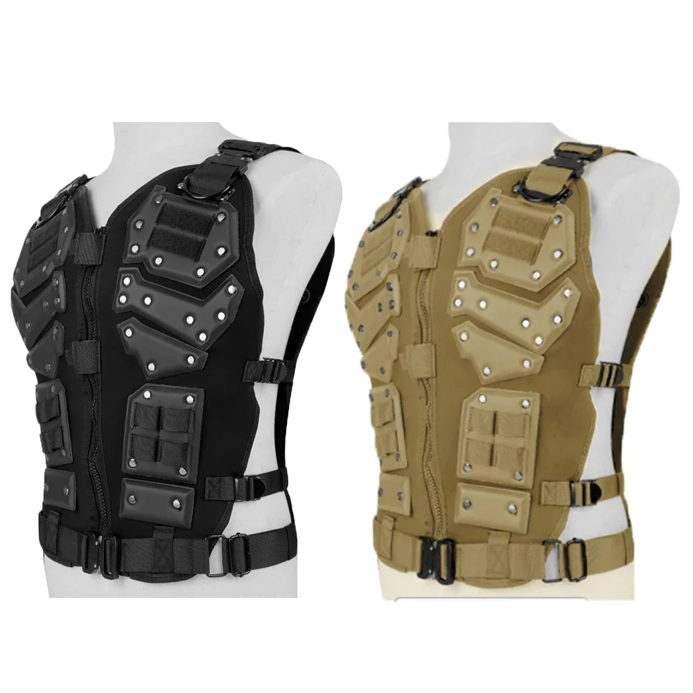 

Tactical Vest High Quality Hunting Militar Special Forces Combat Vest Gold Steel Armor CS Airsoft Paintball Protective Vest