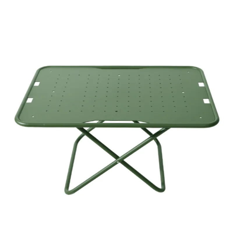 Outdoor Camping Tactical Style Folding Table Aluminum Alloy Lightweight Rectangular Commander Table Outdoor Furniture