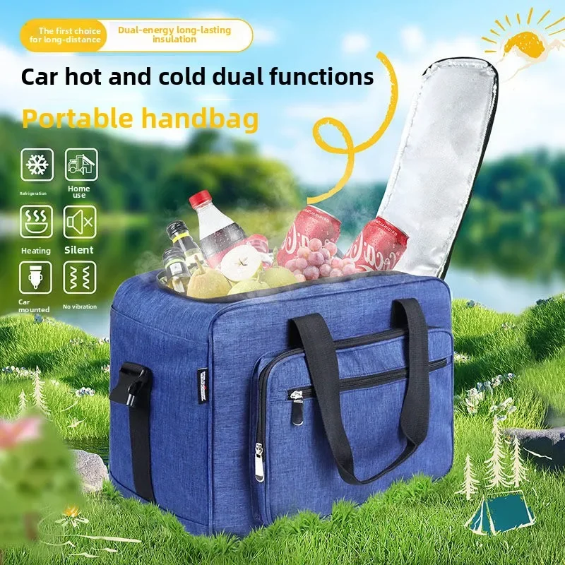 BESTSELLING[Hot and Cold Double Effect] Car Refrigerator 25 Liters 15L Household Refrigerator Charging Low Power Outdoor Cooling