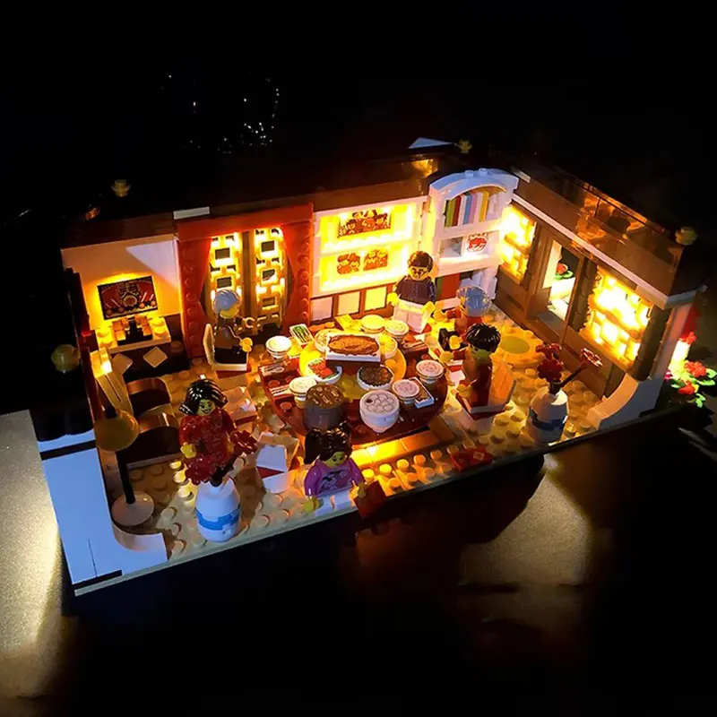 DIY LED Light Kit For LEGO 80101 Chinese New Year's Eve Dinner Building Blocks (Only LED Light,Without Blocks Model)