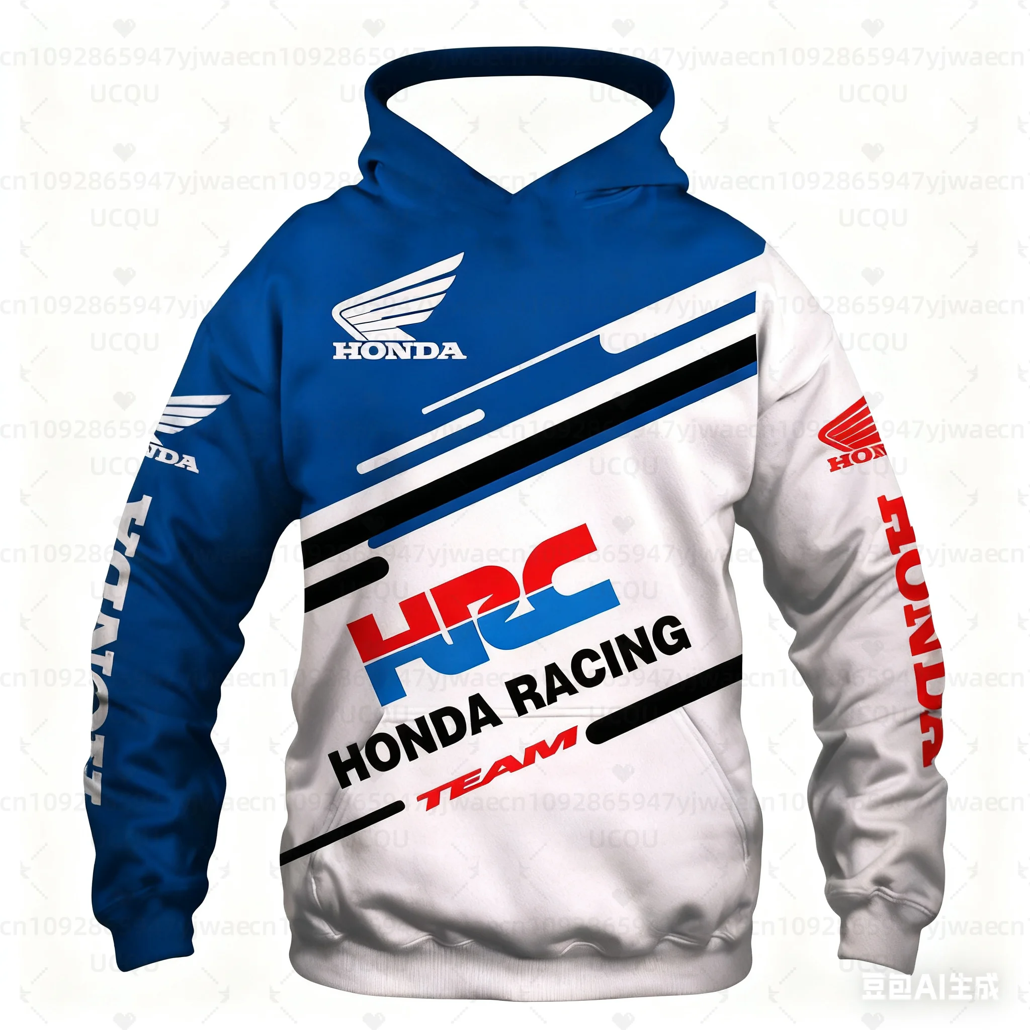 الخريف والشتاء هوندا ثلاثية الأبعاد طباعة دراجة نارية جيرسي مقنعين ركوب الدراجة الترابية وسباق الجبال الرجال النساء المدرعة هوديي