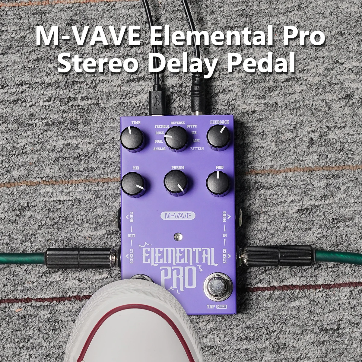 m-vave-elemental-pro-delay-guitar-pedal-–-9-delay-engines-2-footswitches-dual-power-supply-stereo-mono-modes-242g