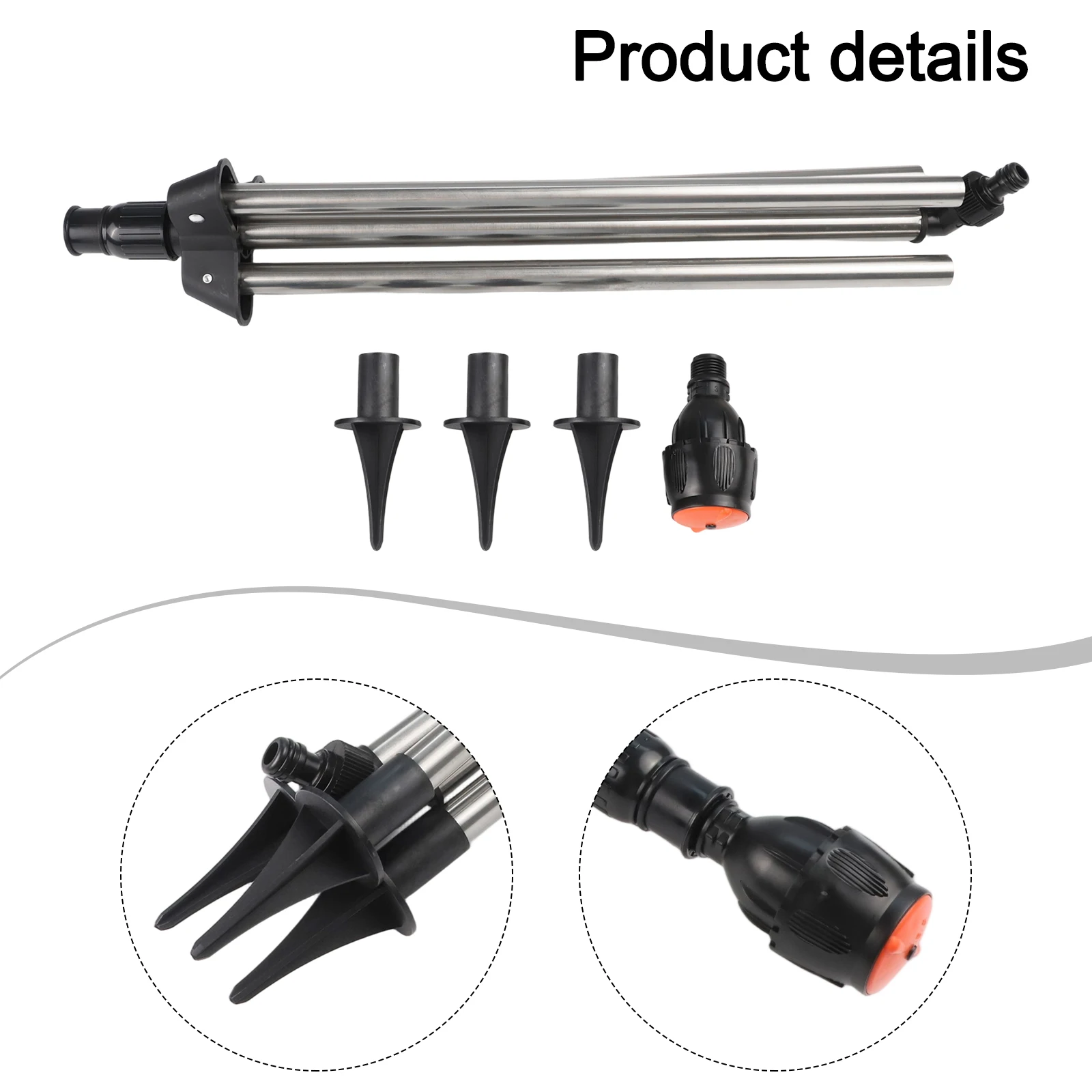 

Регулируемый распылительный вращающийся спринклер, вращение на 360 градусов, гибкое расстояние распыления, регулируемый по высоте штатив для охлаждения травы